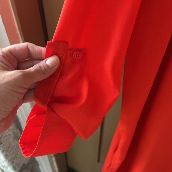 Gigio New w Tag XL Women’s Red Longline Shirt Maxi Tunic - Picture 12 of 12